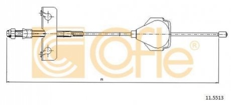 Трос ручного гальма перед. (L 306mm) Ford Mondeo 2.0/2.5TDCi 00-07 COFLE 11.5513