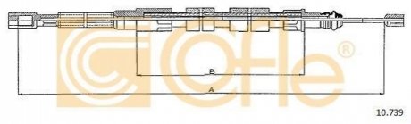 Трос ручного гальма COFLE 10.739