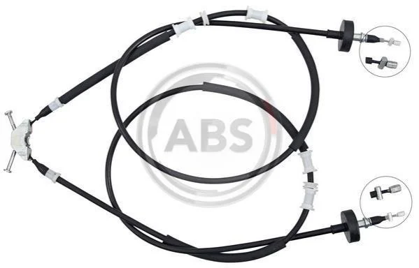 Трос ручного тормоза зад. Astra G 98- (диск) (1593/1400x2) (Bosch) A.B.S. K12046 (фото 1)