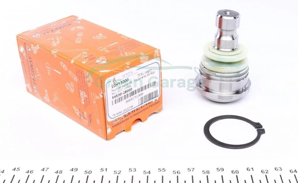 Шаровая опора нижняя Hyundai Santa Fe I/II 02-12/Kia Sorento II 09- ASMETAL 10HY3000 (фото 1)