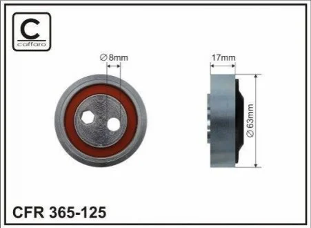 63x10x17 Ролик натяжний паска поліклинового VW/ Audi 2.5TDI 07.97- CAFFARO 365125