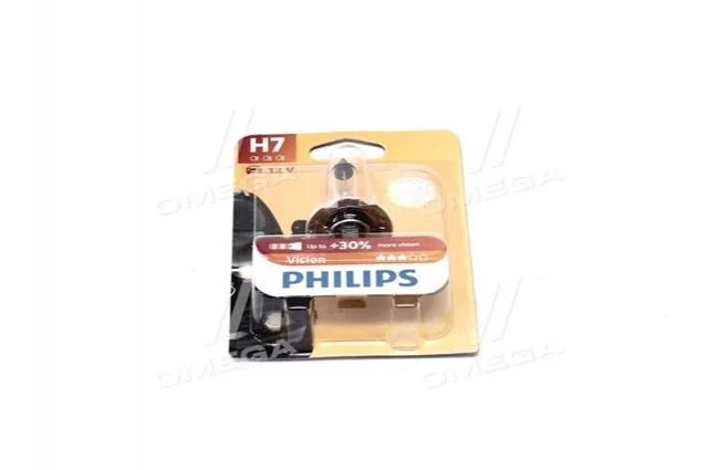 Лампа H7 12V 55W PX26D Premium (30% extra light) упаковка блістер PHILIPS 12972 PR B1 (фото 1)