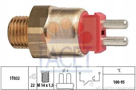 Датчик включения вентилятора MB W201/W220/W124/Vario 2.0-6.0 82-13 FACET 7.5169