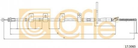 Трос ручного тормоза зад. VITARA 06- Л. (1814/1528) COFLE 17.5065
