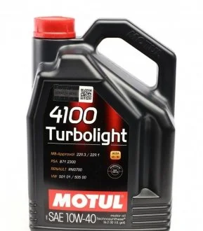 Масло моторное Motul 4100 Turbolight 10W-40 (5 л) MOTUL 387606