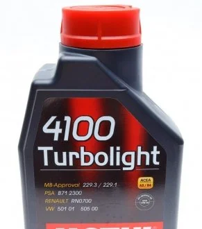 Масло моторное Motul 4100 Turbolight 10W-40 (1 л) MOTUL 387601