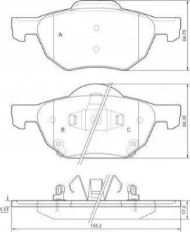 Гальмівні колодки, дискове гальмо (набір) A.B.S. 37359