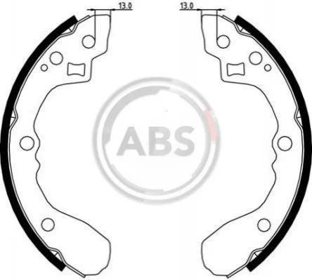 Колодки ручного тормоза Daily II-III 89-07 (Brembo) c пружинками A.B.S. 9080 (фото 1)