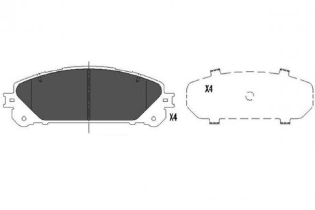 Тормозные колодки перед. Lexus RX 08-15/Toyota RAV4 12- (advics) KAVO KBP-9116