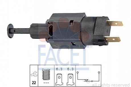 Датчик стоп-сигналу Opel Kadett E 84-/Vectra B 95- FACET 7.1050