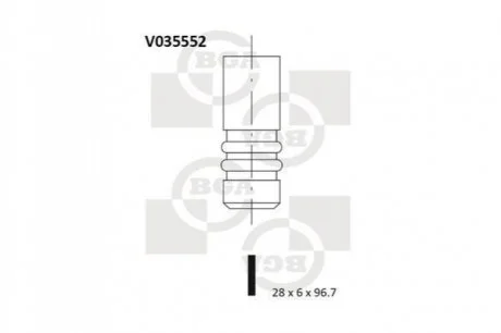 Клапан випускний BGA V035552
