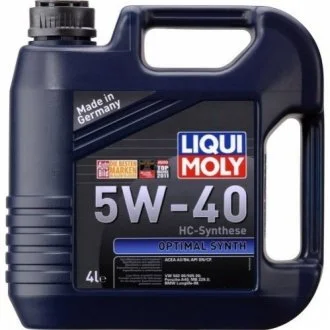 Масло моторное Liqui Moly Optimal Synth 5W-40 (4 л) LIQUI MOLY 3926