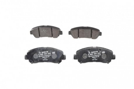 К-кт перед. гальм. колодок Nissan Qashqai/X-Trail 1.6-2.5 02.07 BOSCH 0 986 494 244 (фото 1)