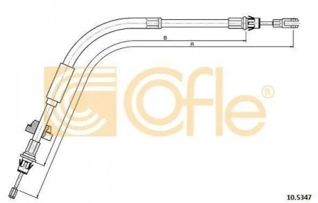 Трос ручного гальма перед.Ford Tourneo Cucstom Autobus 2012/04- COFLE 10.5347