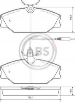 Колодки тормозные пер. Megane/Scenic/Laguna/Safrane/Sport 92-03 A.B.S. 36769