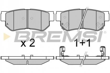 Гальмівні колодки (набір) BREMSI BP2966