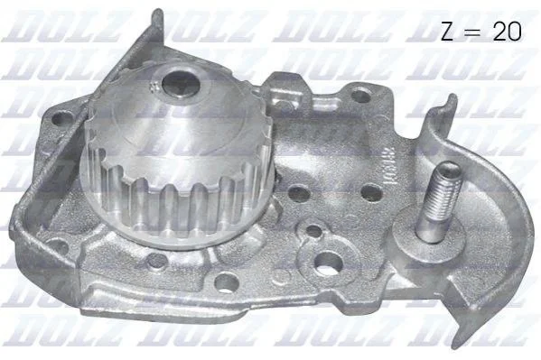 Водяной насос Kangoo/Logan/Megane 1.4/1.6i 96- (20z) DOLZ R135 (фото 1)