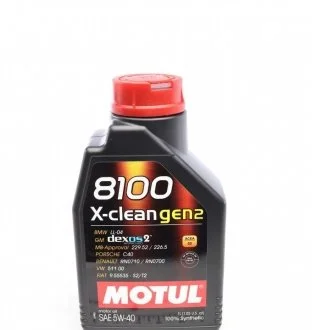Масло моторное Motul 8100 X-Clean gen2 5W-40 (1 л) MOTUL 854111