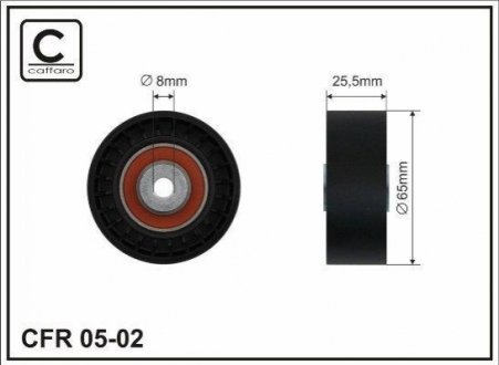 Ролик направляючий, 1.9TDI (65x25x8) CAFFARO 05-02