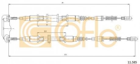 Трос ручника COFLE 11.585