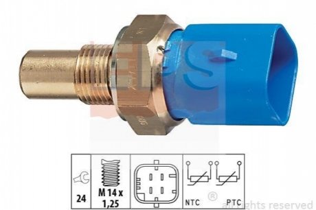 Датчик температури води Peugeot 206/Expert/Partner 1.1-2.0 96- EPS 1.830.320