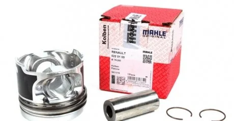 Поршень з кільцями RENAULT 76,00 K9K 1,5TD d26 (вир-во Mahle) MAHLE / KNECHT 022 01 00