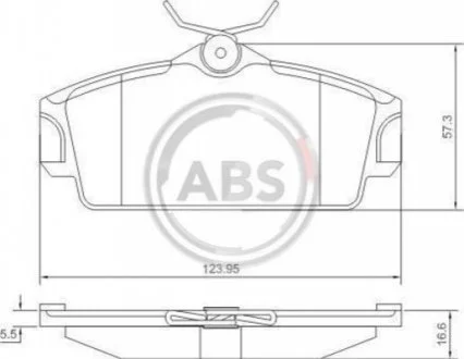 Гальмівні колодки, дискове гальмо (набір) A.B.S. 37046