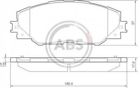 Тормозные колодки перед. AURIS/RAV 4 III/RAV 4 IV 1.8-2.5H 06- A.B.S. 37543