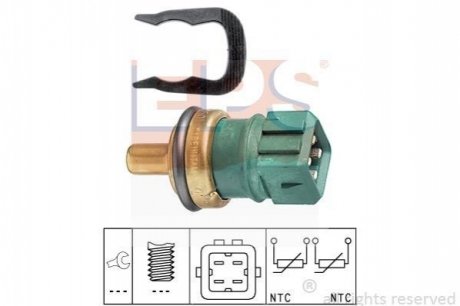 Датчик температури охолодж. рідини (4 pin, блакитний) до 2001 EPS 1.830.260