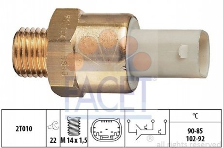 Термовимикач вентилятора радіатора FACET 7.5683 (фото 1)