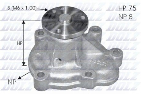 Водяной насос Combo/Astra G/H/Corsa 1.7Di/CDTi 00- DOLZ O144