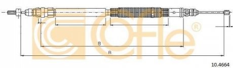 Трос ручника COFLE 10.4664