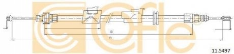 Трос ручника COFLE 11.5497 (фото 1)