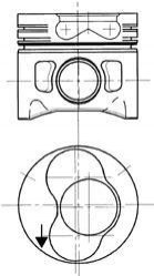 Поршень Audi/VW 81.0 2.5TDI AGX/ACV (CYL 3-5) / 08-501500-00 KOLBENSCHMIDT 99 743 700