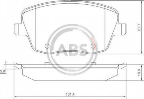 Тормозные колодки перед. VW Polo 02-/Skoda Fabia 99-14 (TRW) A.B.S. 37241