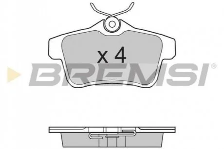 Тормозные колодки зад. Citroen C4 09-/Peugeot 3008 09- (TRW) BREMSI BP3387