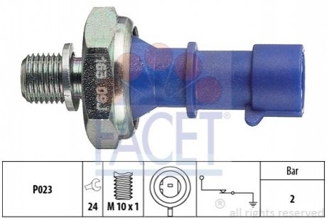 Датчик тиску масла FACET 7.0163