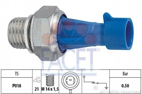 Датчик давления масла Jumper/Boxer 3.0 Hdi 06- FACET 7.0143