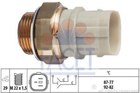 Датчик включения вентилятора T4 (на радіаторі) FACET 7.5651