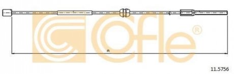 Трос ручного тормоза перед. Corsa C 01- (330) COFLE 11.5756