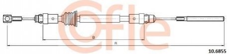 Трос ручного гальма перед. MASTER III 02/2010- (1086/757mm) COFLE 10.6855