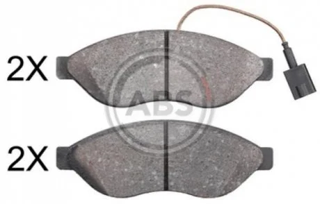 Тормозные колодки перед. Jumper/Ducato/Boxer 06- (1.1-1.5t) A.B.S. 37907