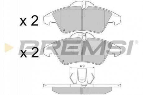 Гальмівні колодки (набір) BREMSI BP2687