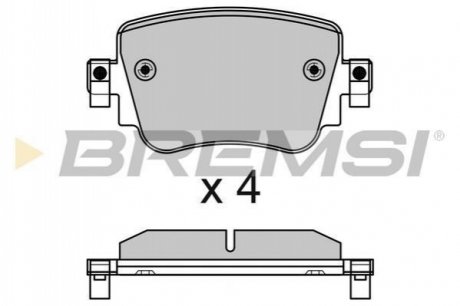 Тормозные колодки зад. Octavia III/Sharan/Audi Q3 12- (TRW) Bremsi BP3623