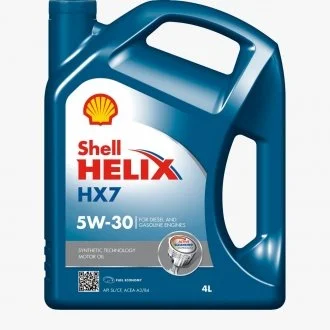 Олива двигуна 4L Shell Helix HX7 5W30 (ACEA A3/B3, A3/B4 MB 229.3VW 502.00/505.00) SHELL 550040004