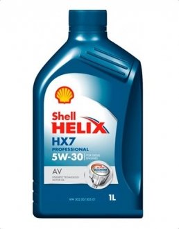 Олива двигуна 1L Helix HX7 5W30 (ACEA A3/B3, A3/B4 MB 229.3VW 502.00/505.00) SHELL 550040006 (фото 1)