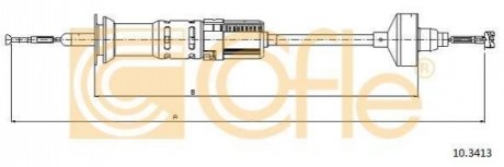 (Автом.)Трос зчеплення VW Golf 1,8 /2,0 (AAM /ABS /2B) 91- COFLE 10.3413