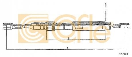Трос ручного гальма COFLE 10.943