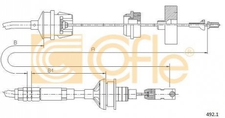 (механ)Трос зчеплення Fiat Ulysse 2.0TDScudo 1.6Expert 94- COFLE 492.1