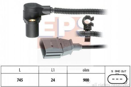 Датчик положення коленвала Audi A4/Seat Exeo/VW Passat 98- EPS 1.953.267